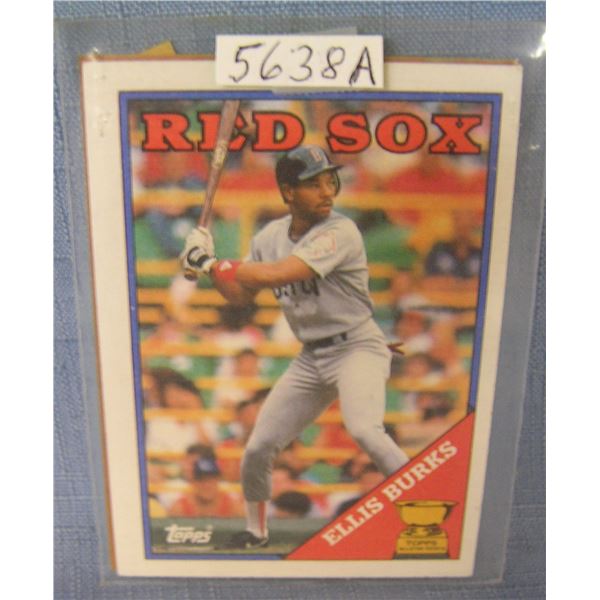 Ellis Burks rookie baseball card