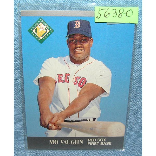 Mo Vaughn rookie baseball card