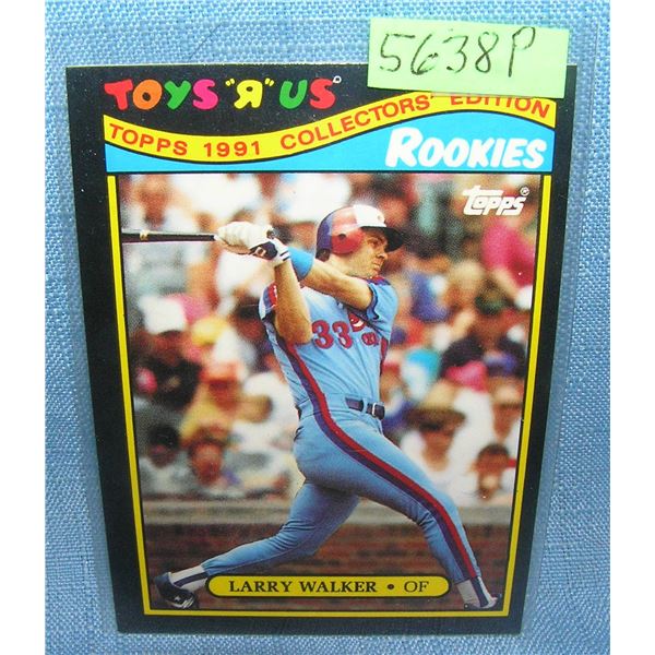 Larry Walker rookie baseball card