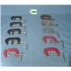 Image 1 : Collection of antique, vintage and modern  C clamps