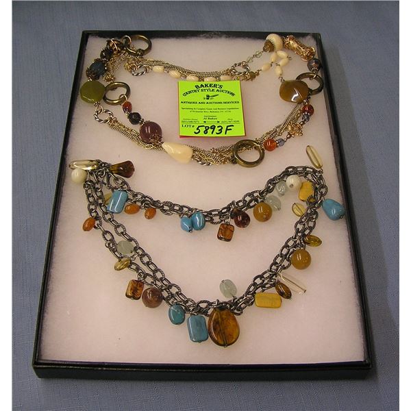 Pair of high quality costume jewelry necklaces