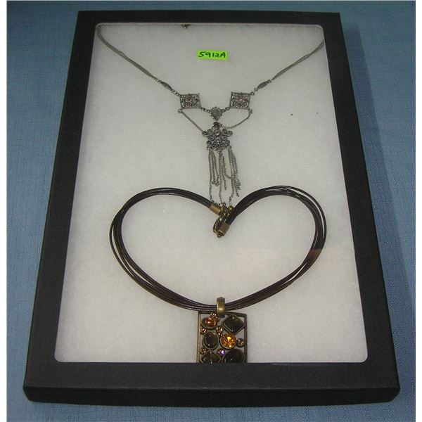 Pair of quality costume jewelry necklaces