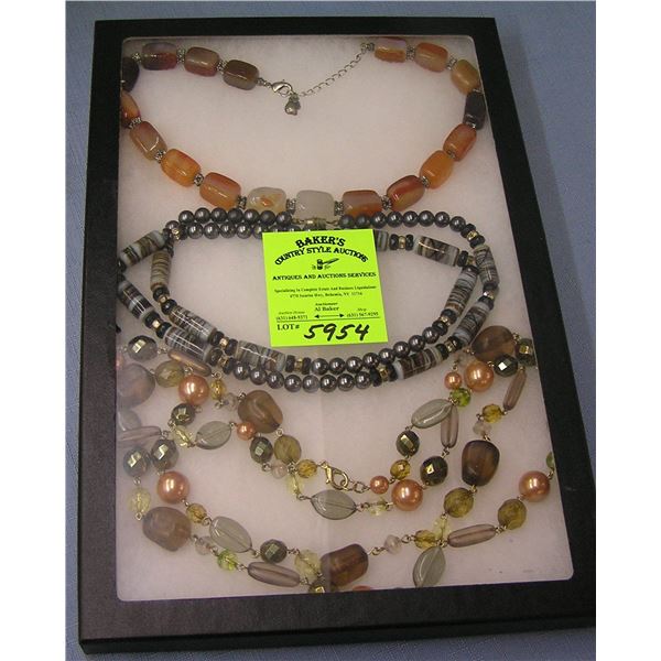 Group of quality costume jewelry necklaces