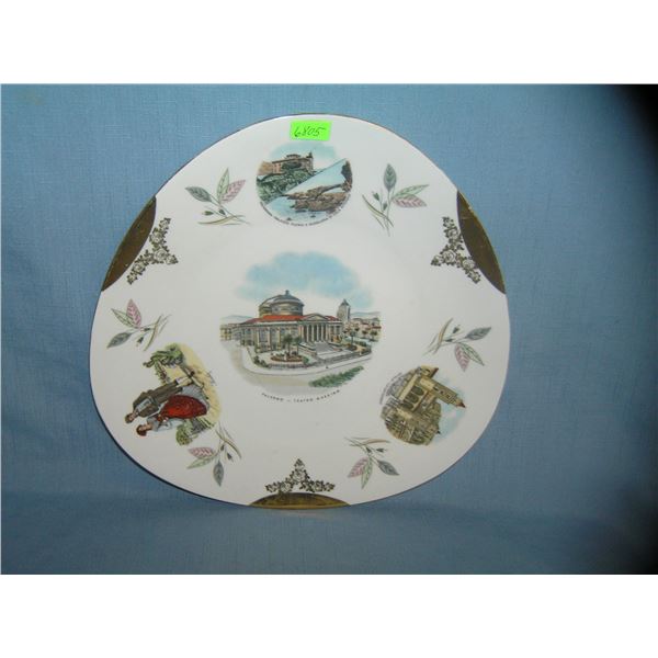 Large Italian Souvenir porcelain plate signed on back Bavaria