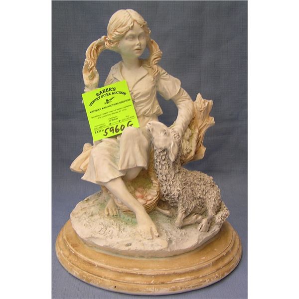 Hand painted sculpture on base