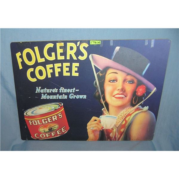 Folger's Coffee retro style advertising sign