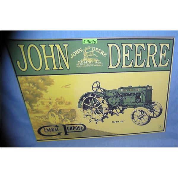 John Deere tractors retro style advertising sign