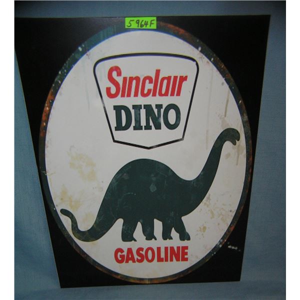 Sinclair Dino Gasoline retro style advertising sign