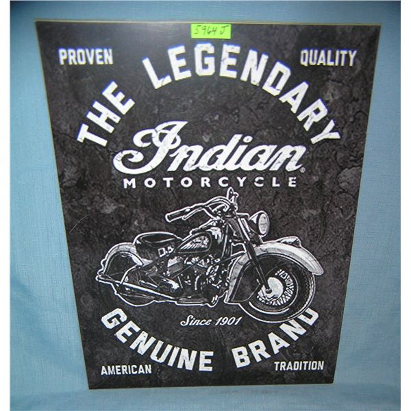 Indian motorcycles retro style advertising sign