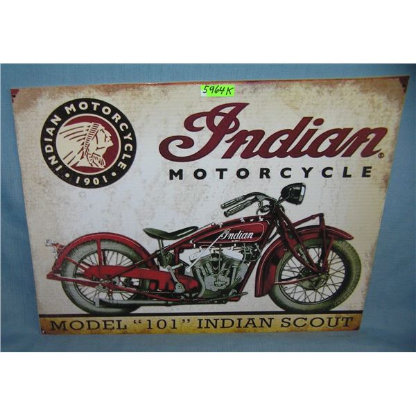 Indian motorcycles retro style advertising sign
