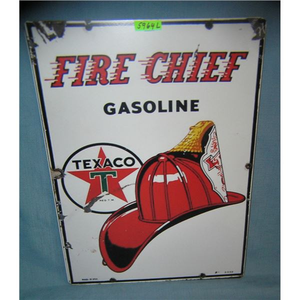 Texaco fire chief gasoline retro style advertising sign