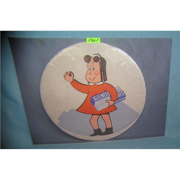 Little Lulu and Kleenex retro style advertising sign