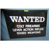 Image 1 : Wanted Colt firearms retro style advertising sign
