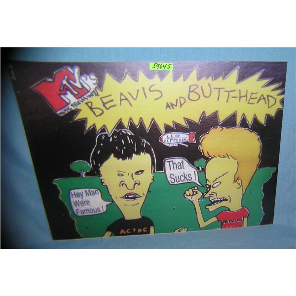 Beavis and Butt-Head retro style advertising sign