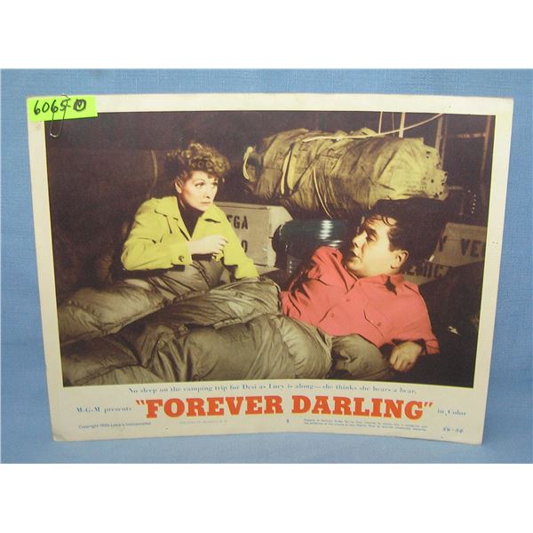 Lucy & Desi Arnaz movie poster Forever Darling 1957