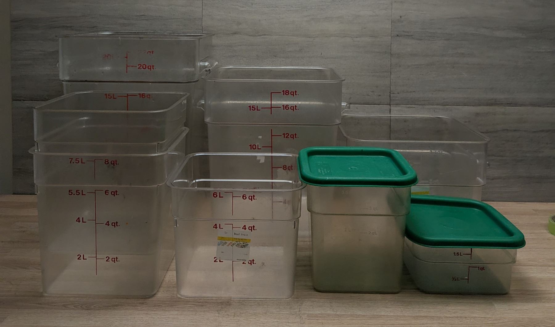 Various Sizes of Clear Food Storage Containers - Lot of 10pcs | MR1-1