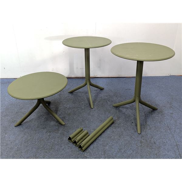 Nardi Outdoor Adjustable Bistro Tables - Lot of 3 |