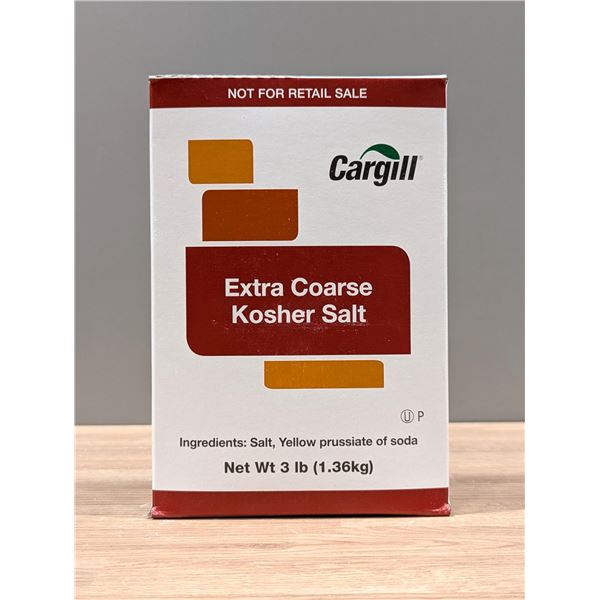 Cargill Extra Coarse Kosher Salt 3Lbs - Lot of 5 | PC1