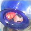 Image 4 : Box w/ Contents - Vtg Blue Glass Dish, Collector Die Cast Cars, Water Fountain