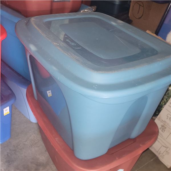 Blue Tote w/ Contents - Orgainzers, DVD Recorder, Hardware, Smoke Alarm, Misc
