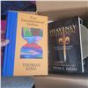 Image 3 : Box w/ Contents - Books, Cast Iron Plant Hanger, Sign +