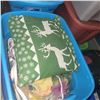 Image 2 : Blue Tote w/ Contents - Horse Collectibles, Brass, Copper, Clock