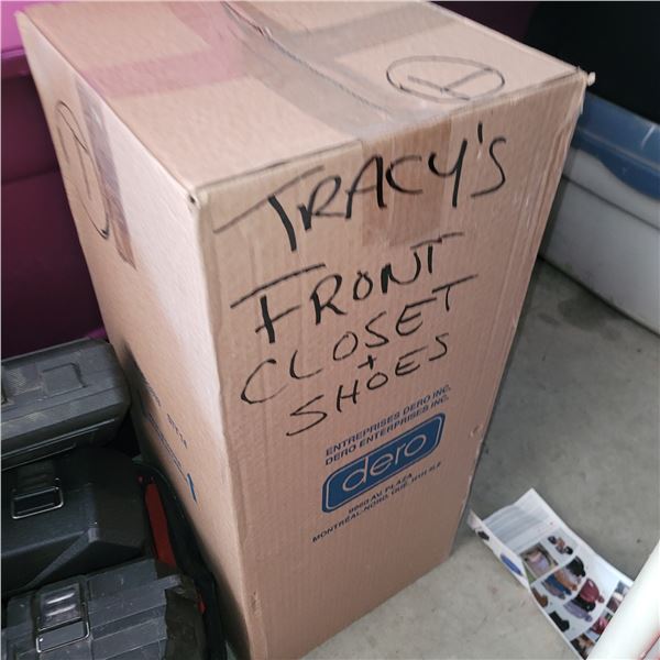 Box w/ Contents - 1st Aid Kit, Shoes (Size 11 Womens)