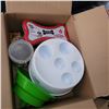 Image 2 : Box w/ Contents - Catit System, Cat & Dog Food - BB Date in Photo