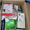 Image 2 : Box w/ Contents - Misc, X-Large Wine Glass, Water Bottle, Cat Window Shelf