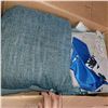 Image 2 : Box w/ Contents - Brass Decor, Linens/Pillows