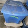Image 1 : Blue Tote w/ Contents - Xmas Decor