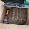 Image 6 : Box w/ Contents - DVDs, Blu-Rays, Basket