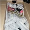 Image 2 : Box w/ Contents - Brass, Glass, Antler Decor +
