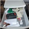 Image 7 : 3 Drawer Organizer w/ Contents - Games, Collectible Cars, Black & Decker Battery +