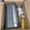 Image 2 : Box w/ Contents - Delfino Coffee Maker, Bottle of Oil +