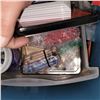 Image 8 : Blue Tote w/ Contents - Xmas Items Wiinie The Pooh Plate, Keyboard ++