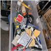 Image 2 : Long Clear Tote w/ Contents - Misc Tools, Hardware, Accessories