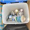 Image 8 : Box w/ Contents - Carpets, Crows, Auto Care,, Chime, Waste Basket +