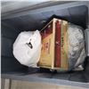 Image 8 : Grey Tote w/ Contents - Xmas Decor, Bag of Large Xmas Light Bulbs, Twin Size Sheet Sets