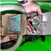 Image 3 : Lime Green Tote w/ Contents - Trinkets, CD, Figurines, Football +