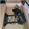 Image 2 : Box w/ Contents - Metal Tray & Desk Lamp