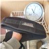 Image 8 : Box w/ Contents - Clock, Metal Stand Laptop Fan +