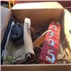 Image 8 : Box w/ Contents - Coat Racks, Lighted Ford Sign, Reindeer +