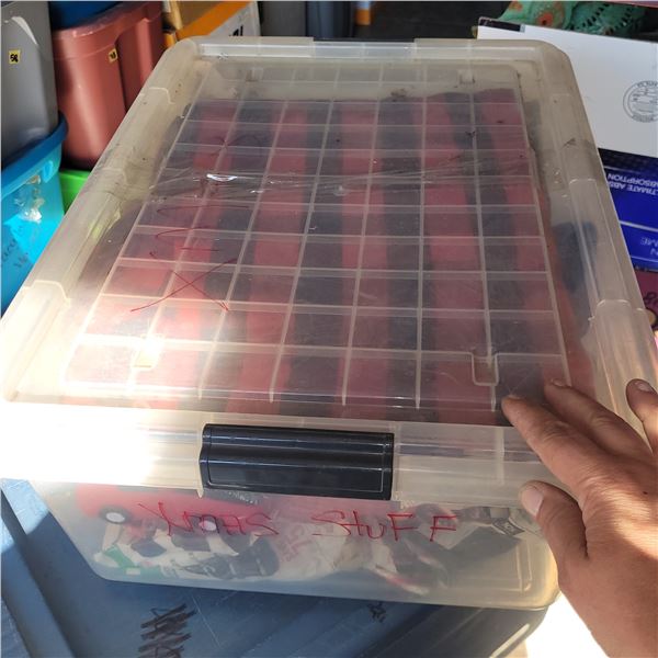Clear Tote w/ Contents  - Xmas Decor