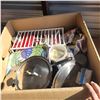 Image 2 : Box w/ Contents - Kitchenwares - Glass, Pots Pans Etc