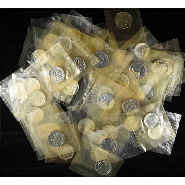 (50) 90% SILVER 1961 ROOSEVELT DIMES