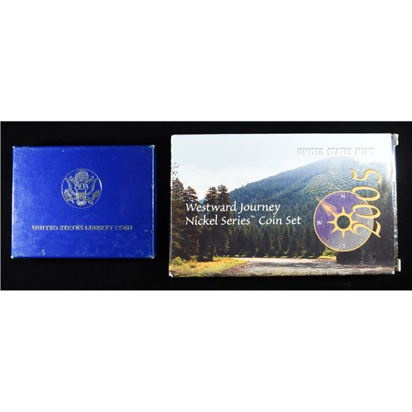 6 NICKEL WESTWARD JOURNEY SET, 1986 LIBERTY $1