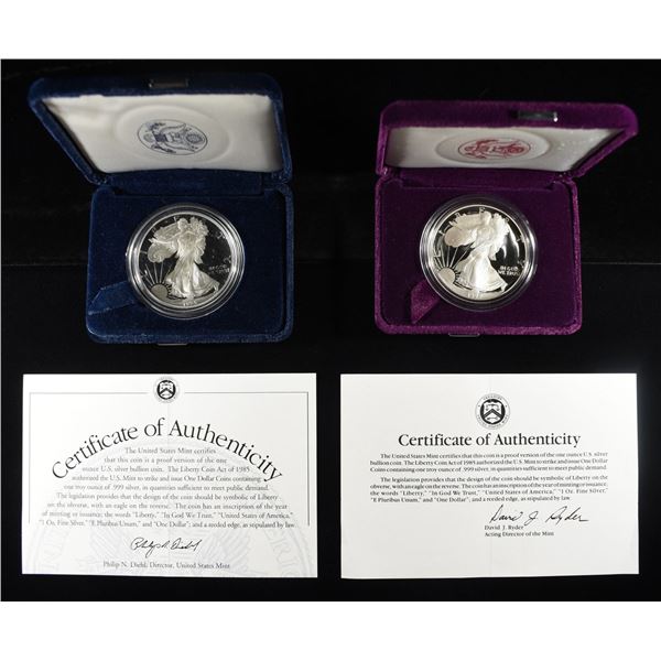 1992, 95 AMERICAN SILVER EAGLES PROOF OGP