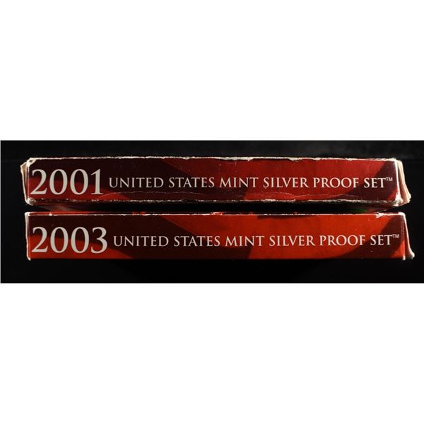 2001, 03 US SILVER PROOF SETS