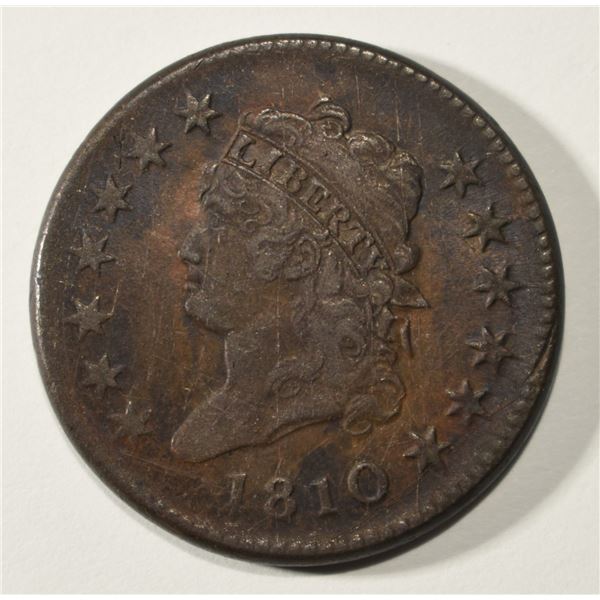 1810 LARGE CENT VF